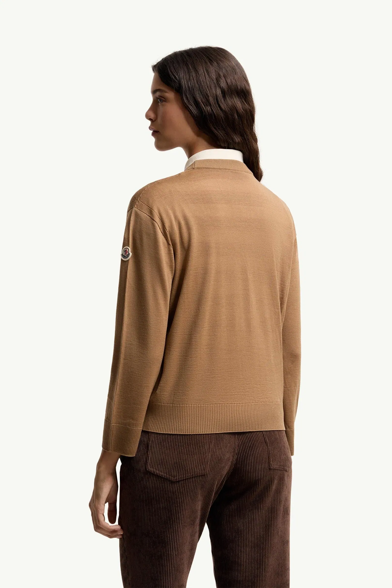 Moncler Wool Cardigan Beige Beige