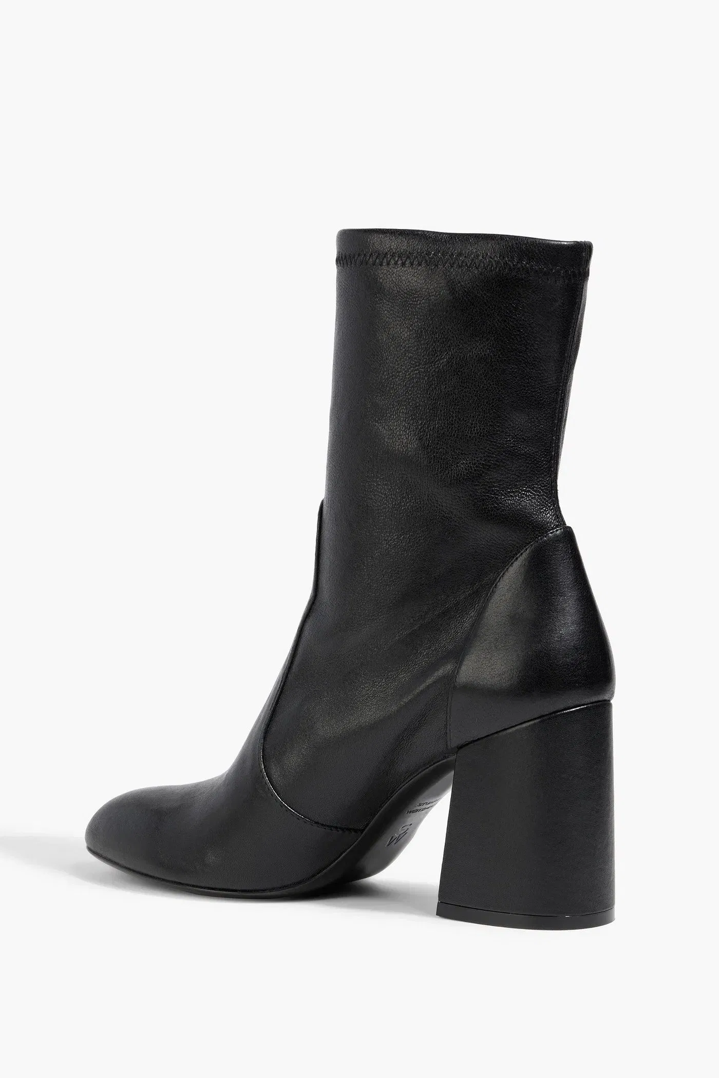 Stuart Weitzman Stretch-Leather Ankle Boots Black Women's
