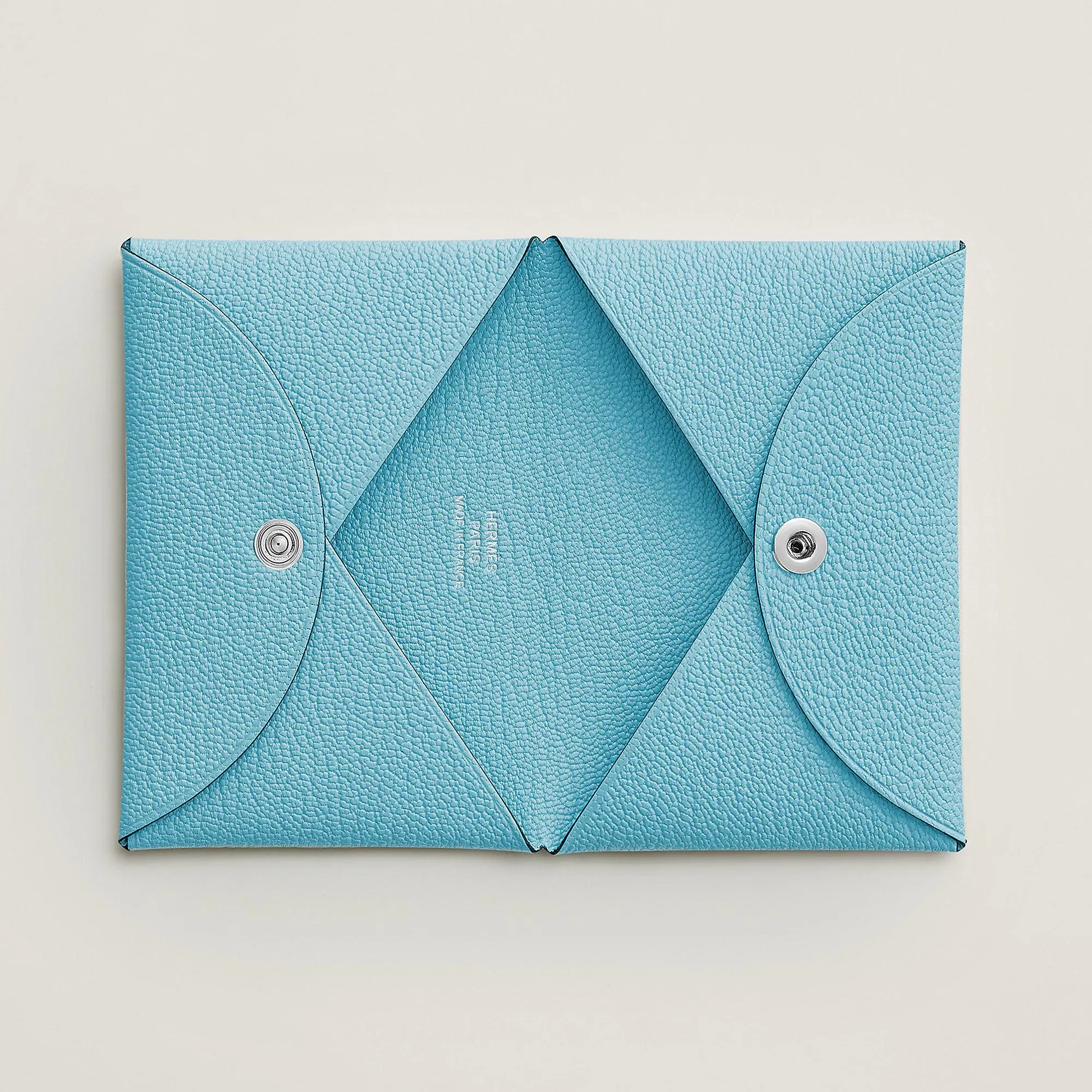 Hermes Calvi Card Holder Toupe