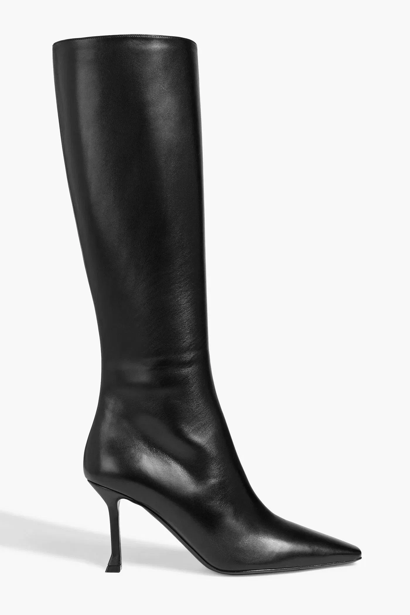 Ferragamo Saskia Leather Knee Boots Black Women's
