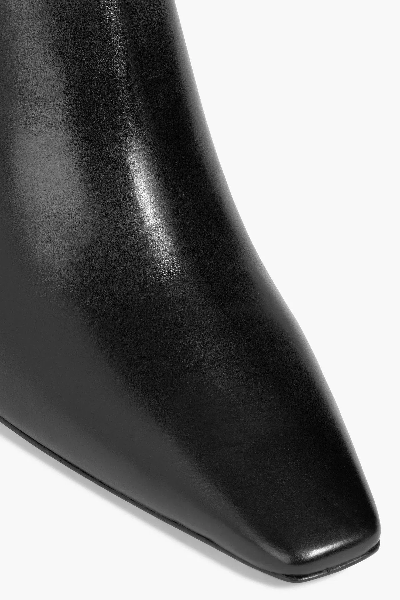 Ferragamo Saskia Leather Knee Boots Black Women's