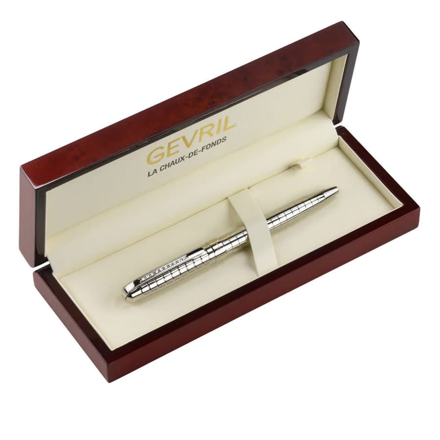 Gevril Avenue Of America Sterling Silver Diamond Ballpoint Pen