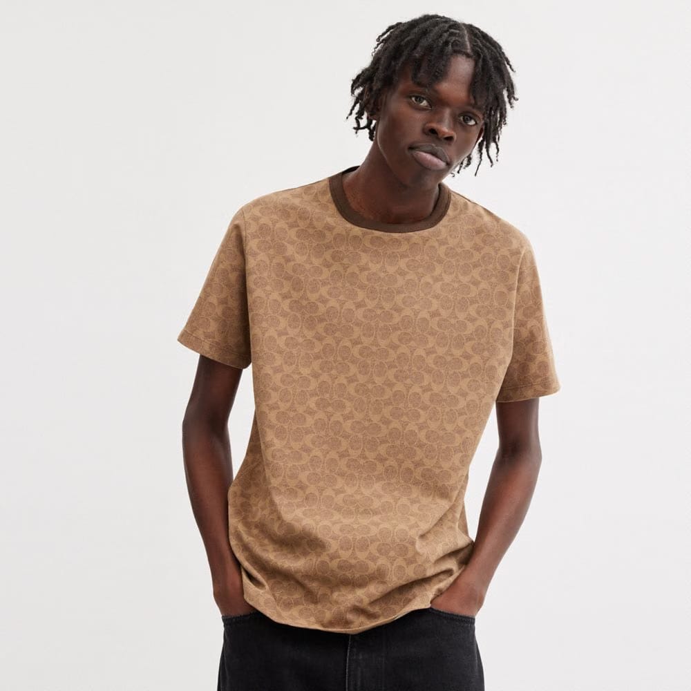 Coach Signature T-Shirt Tan Signature