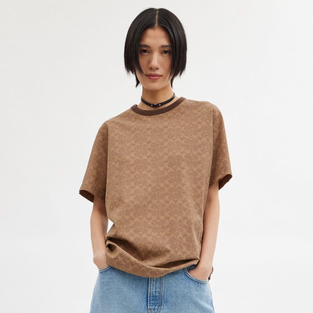 Coach Signature T-Shirt Tan Signature