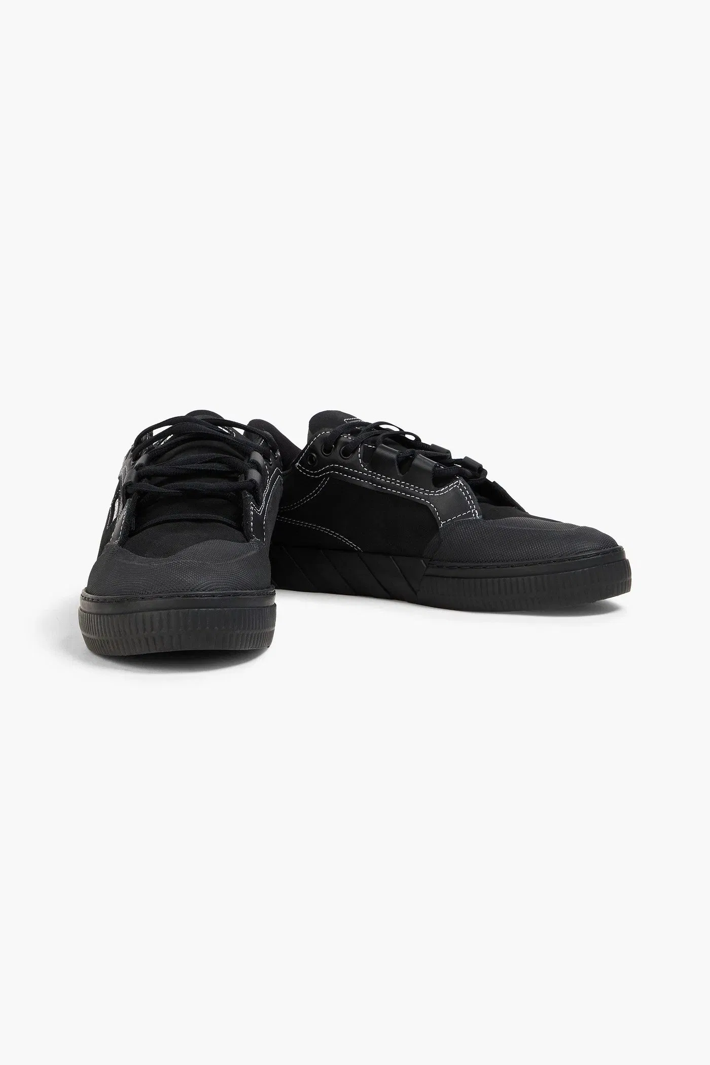Off-White Out Of Office Suede And Leather Sneakers Black