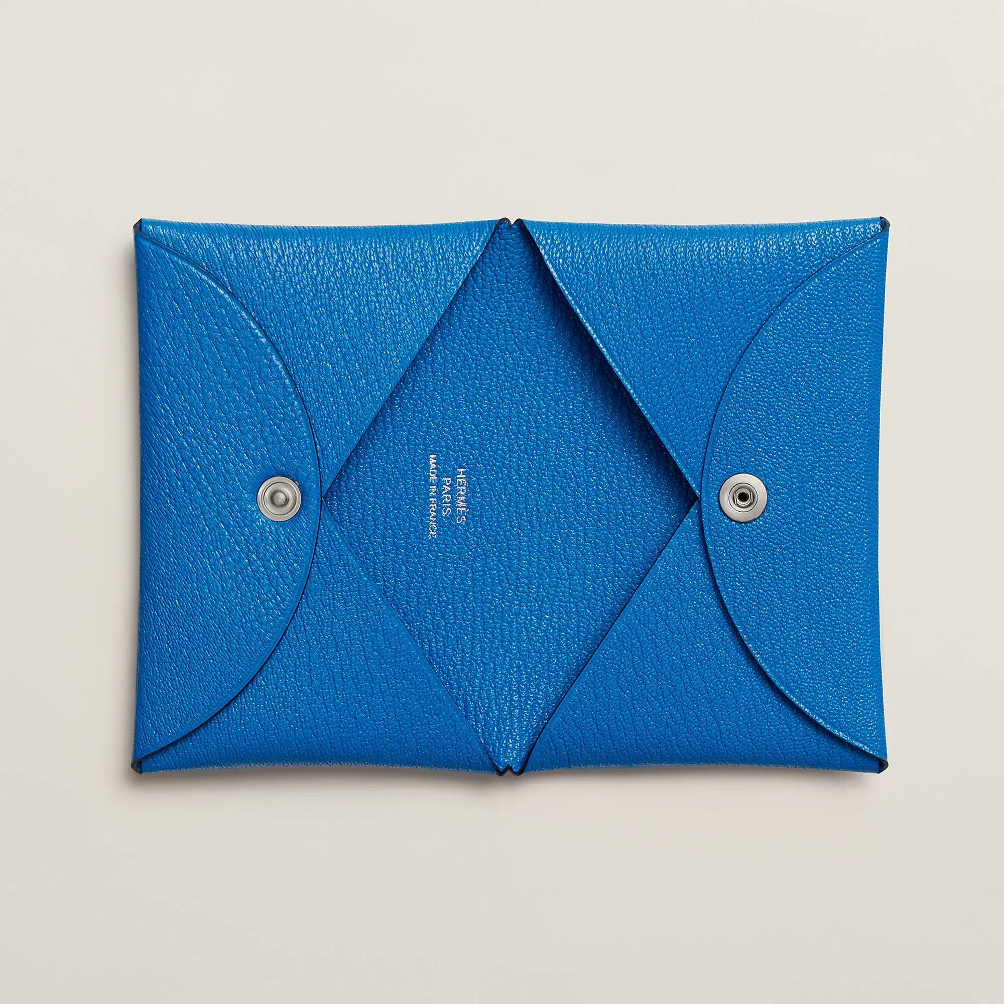 Hermes Calvi Card Holder Toupe