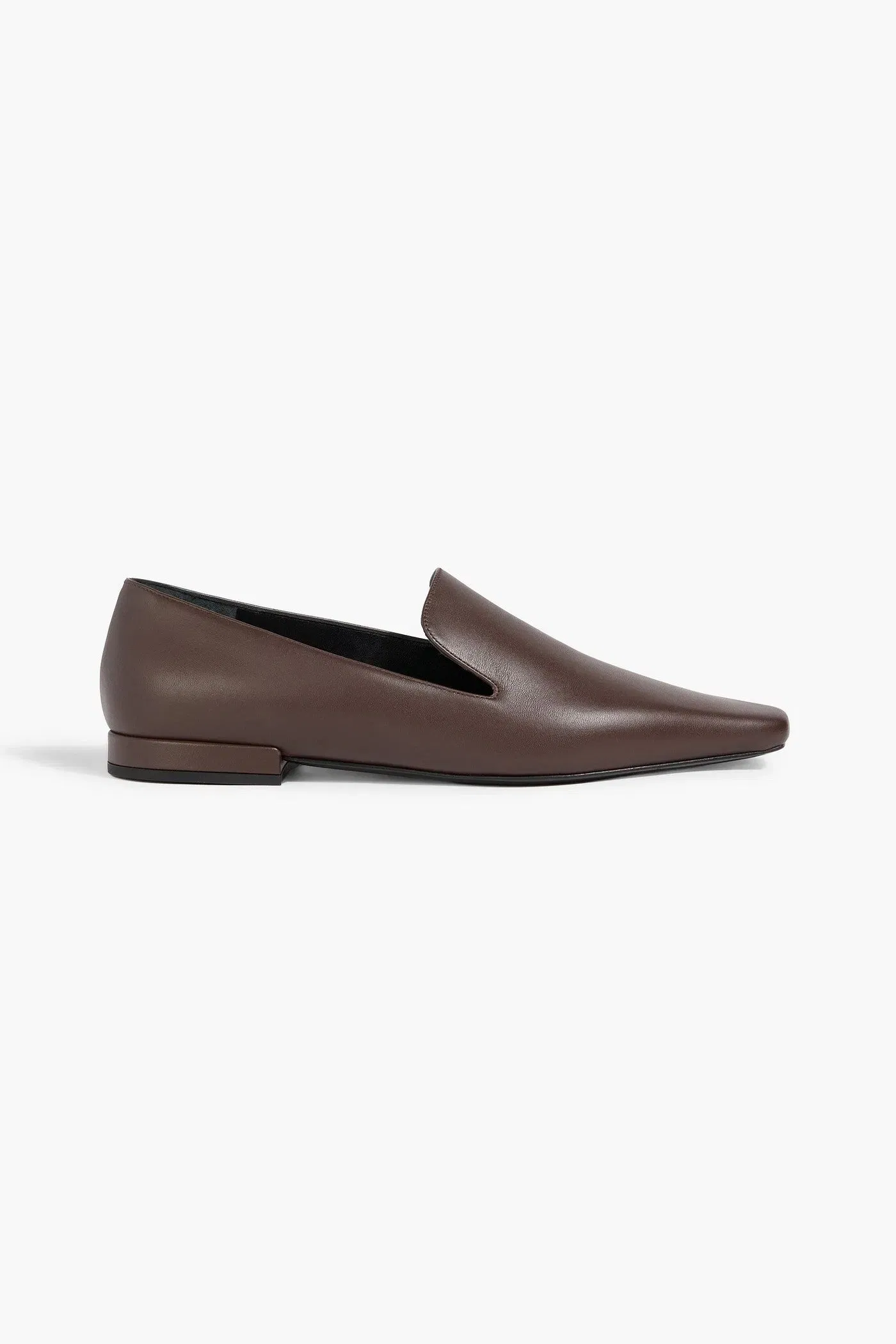 Loulou De Saison Carole Leather Loafers Chocolate Women's