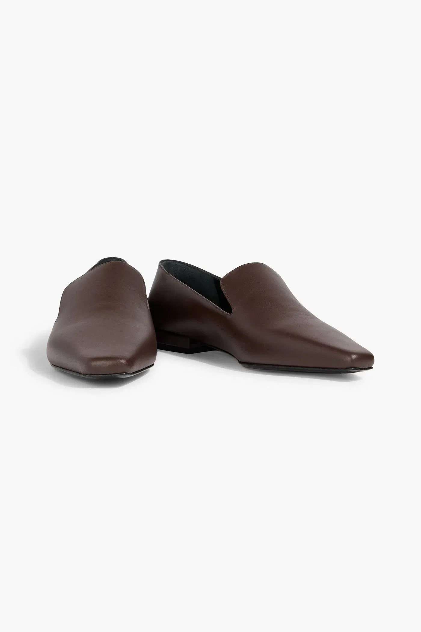 Loulou De Saison Carole Leather Loafers Chocolate Women's