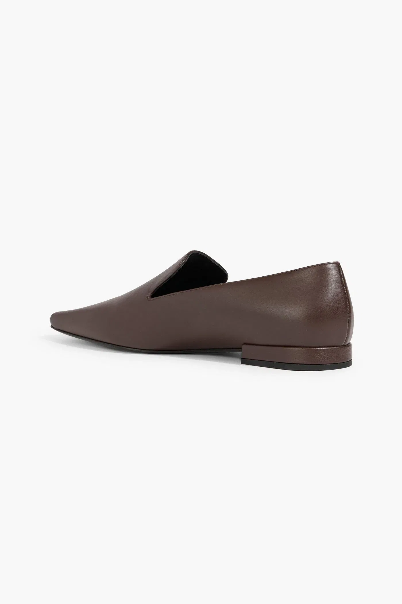 Loulou De Saison Carole Leather Loafers Chocolate Women's