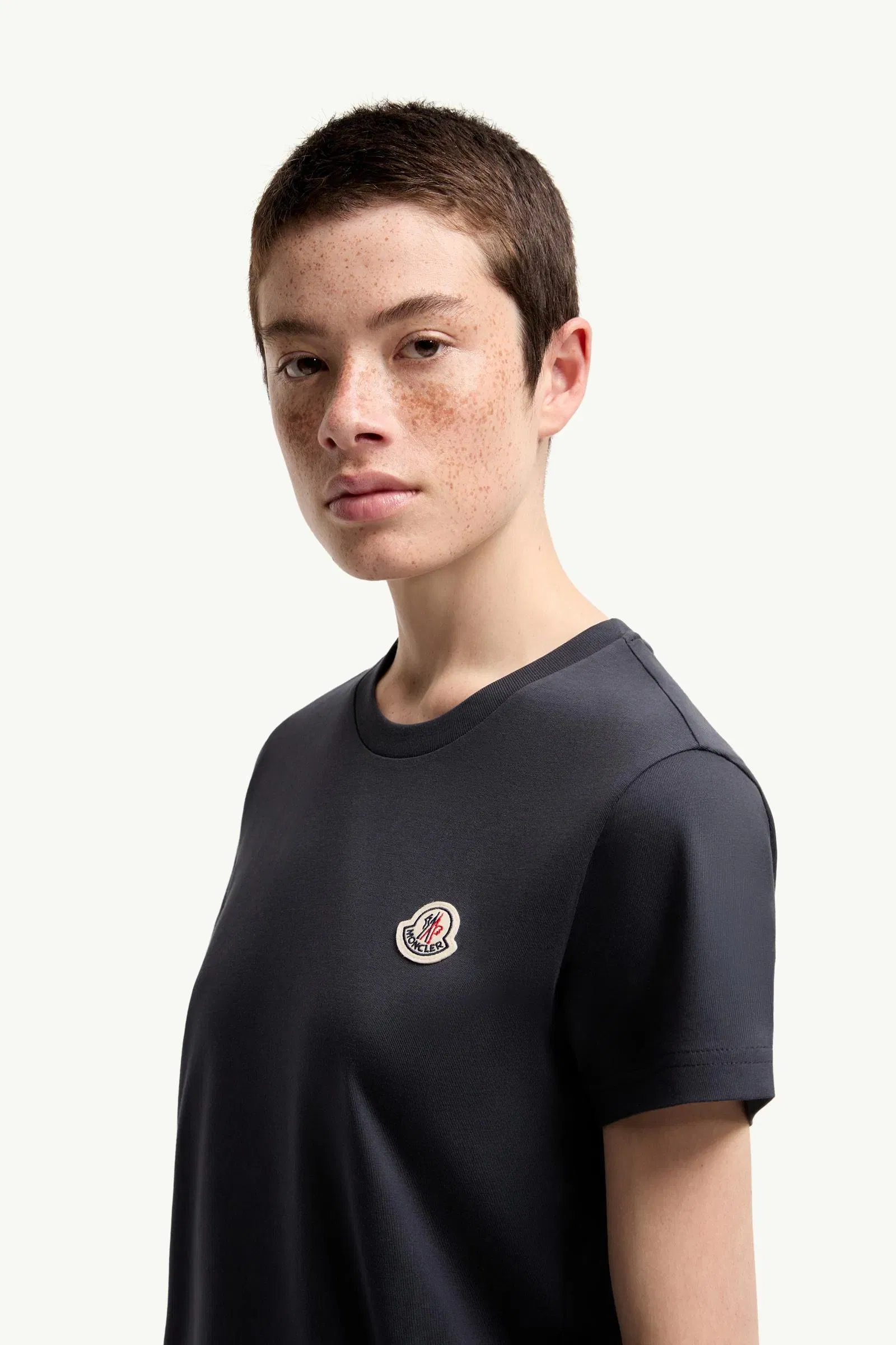 Moncler Logo Patch Cotton T-Shirt (Pack Of Three) Blue & White & Grey Blue & White & Grey