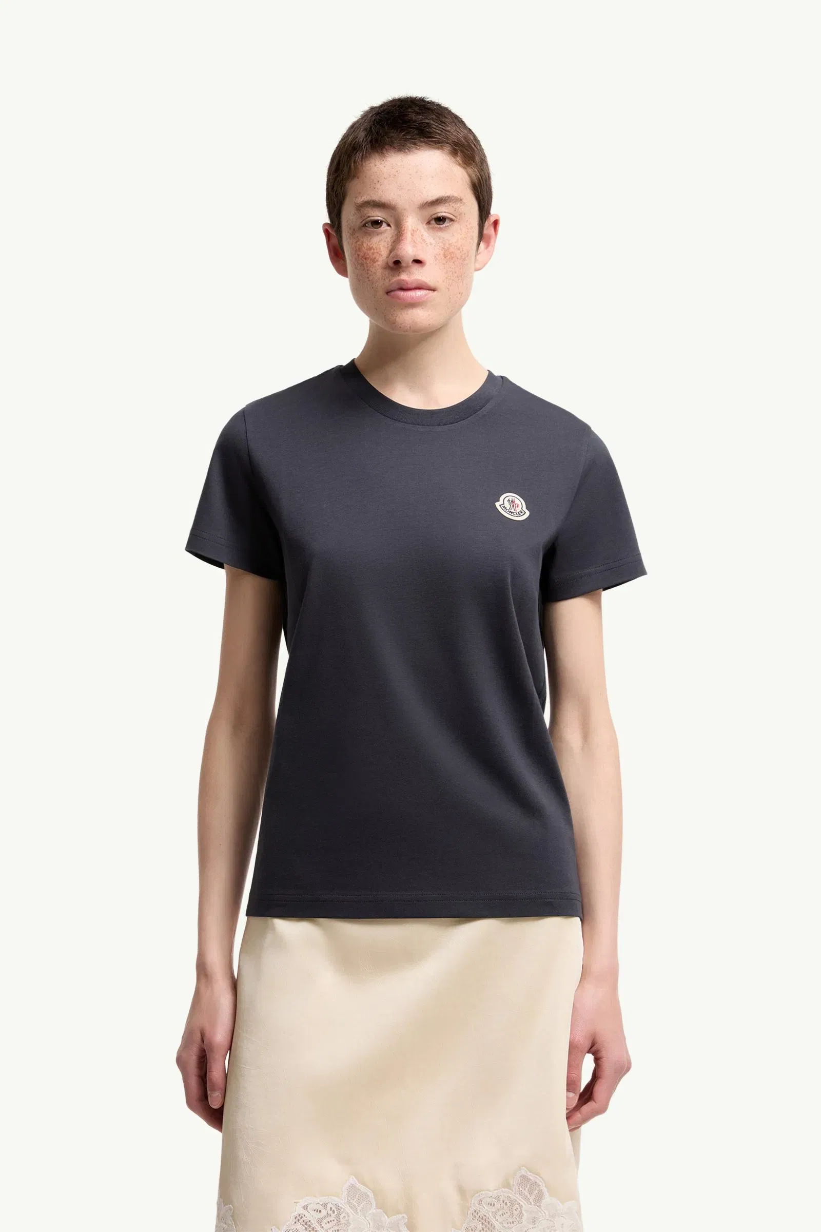 Moncler Logo Patch Cotton T-Shirt (Pack Of Three) Blue & White & Grey Blue & White & Grey