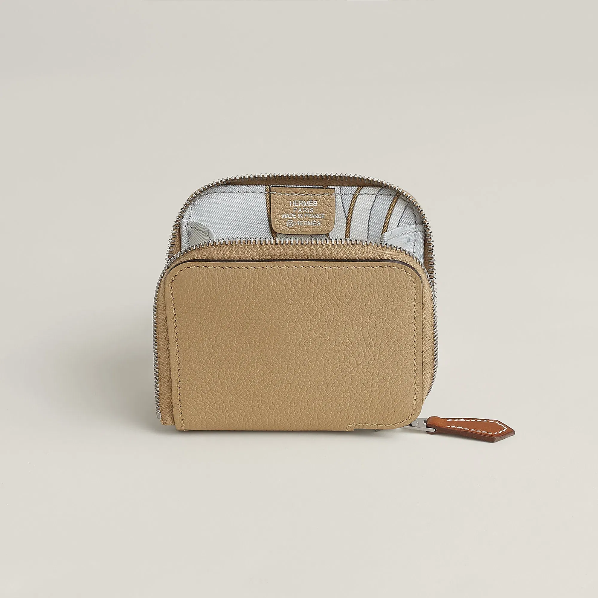 Hermes Silk'In Change Purse Gold