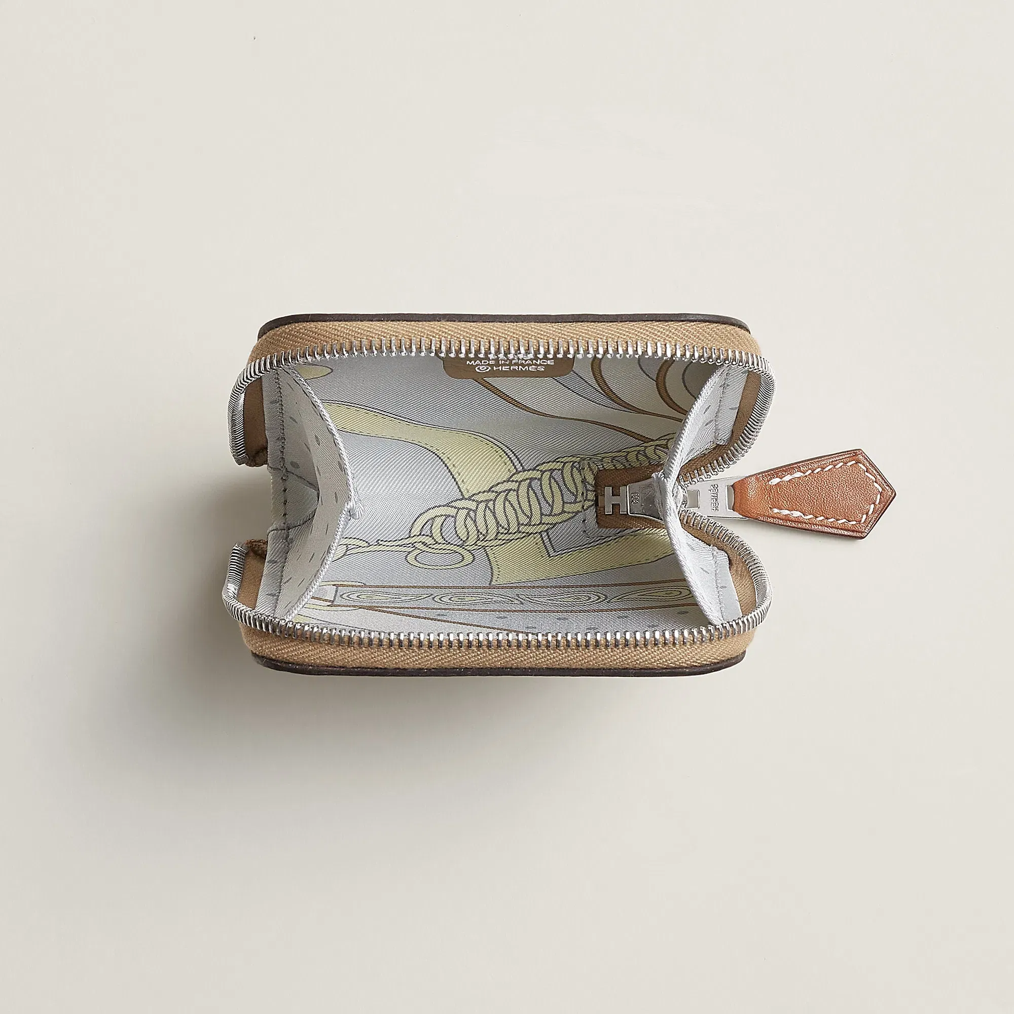 Hermes Silk'In Change Purse Gold