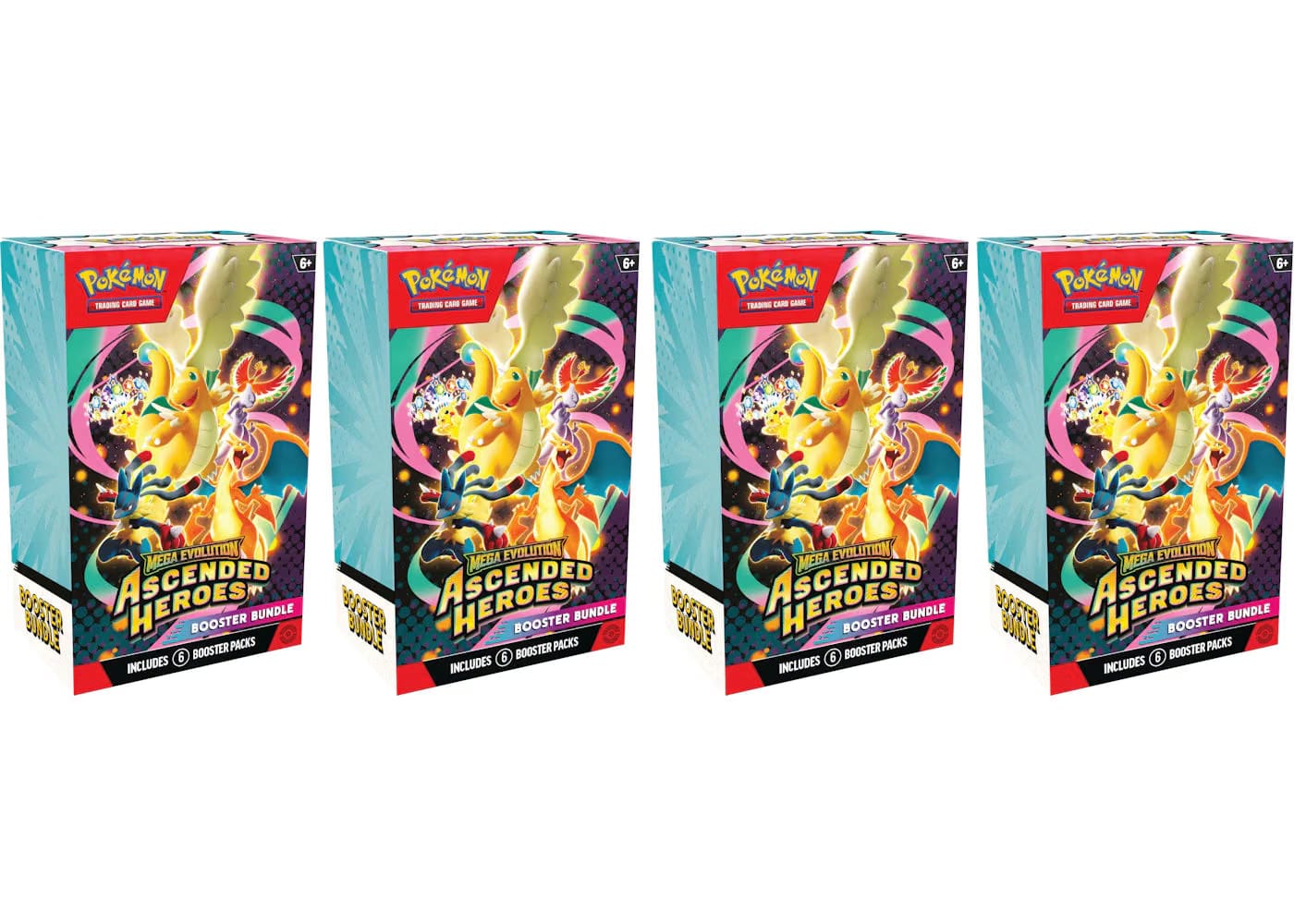 2026 Pokemon Mega Evolution Ascended Heroes Booster Bundle 4X Lot