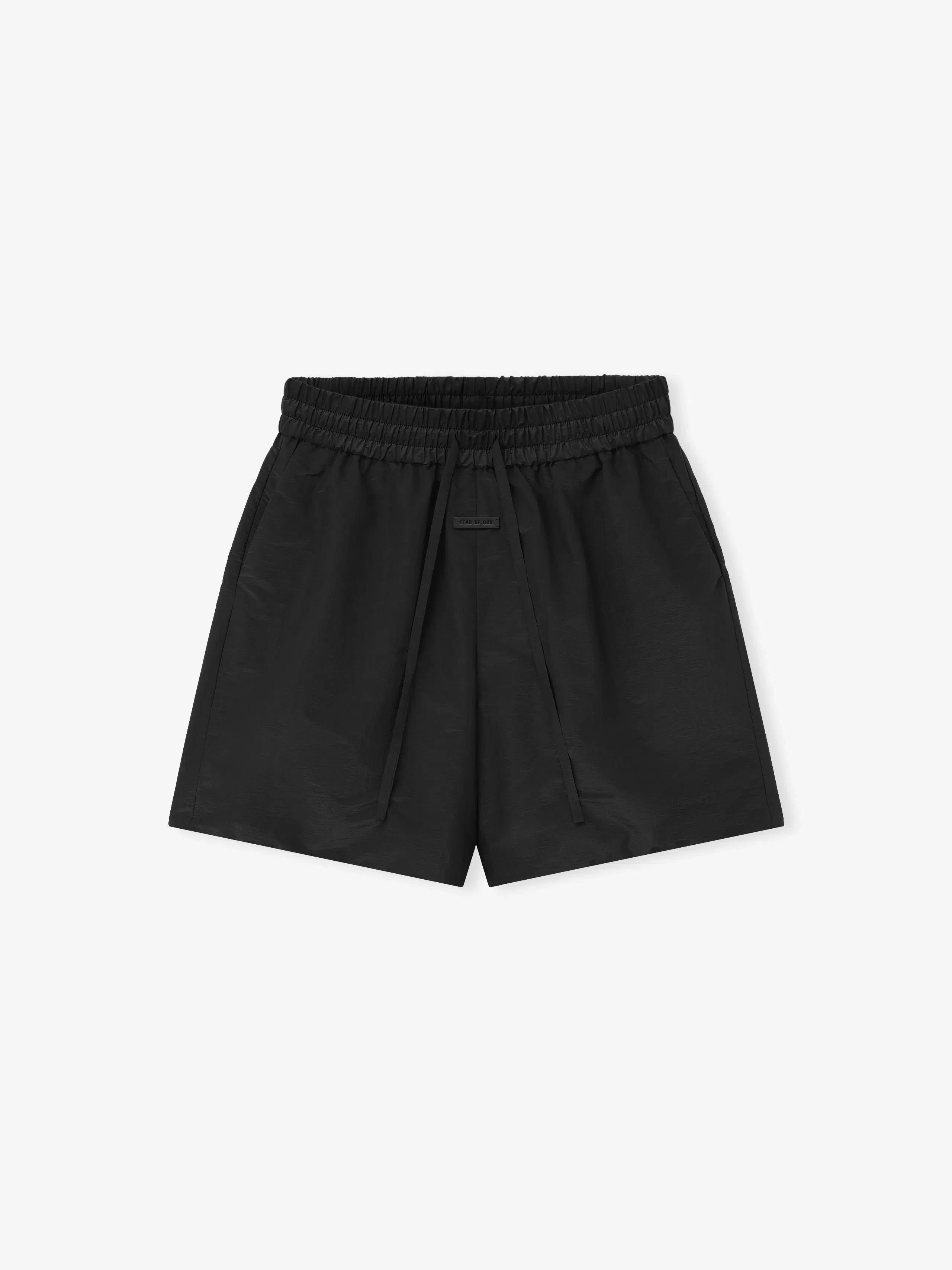 Essentials Nylon Taffeta Padded Sport Short Off Black