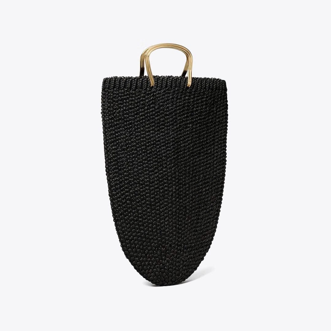 Tory Burch Large Crocheted Tote BLACK