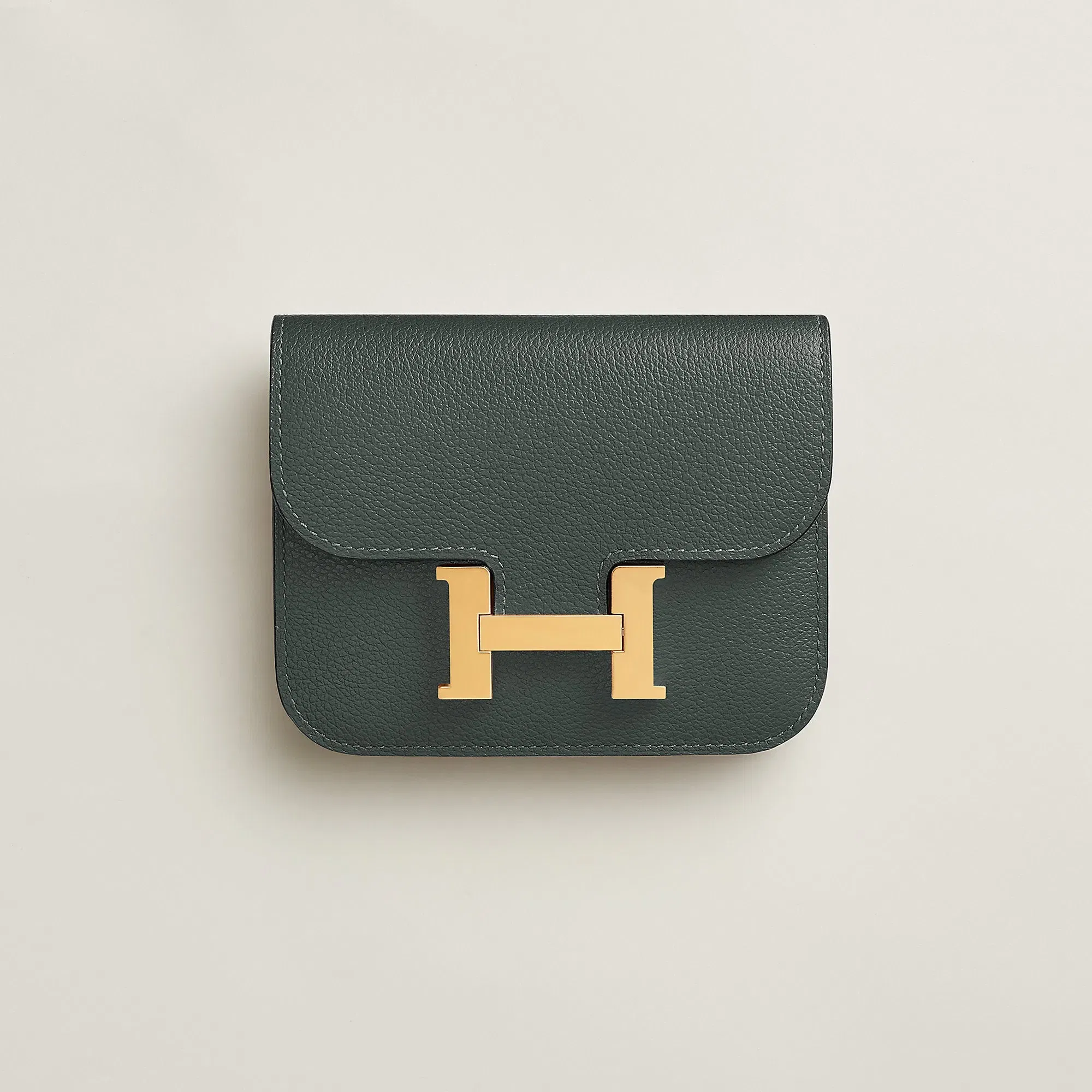 Hermes Constance Slim Wallet Bleu Saphir