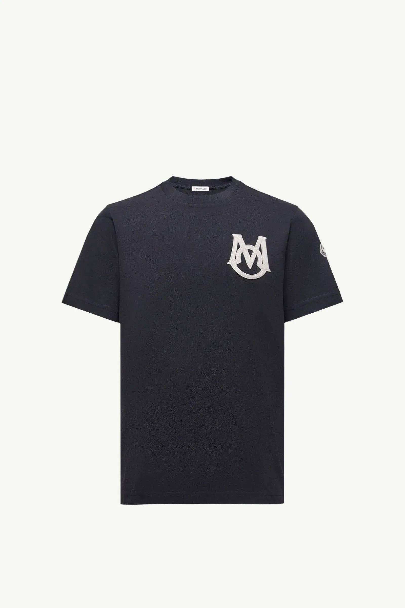 Moncler Monogram Cotton T-Shirt Navy Blue Navy Blue