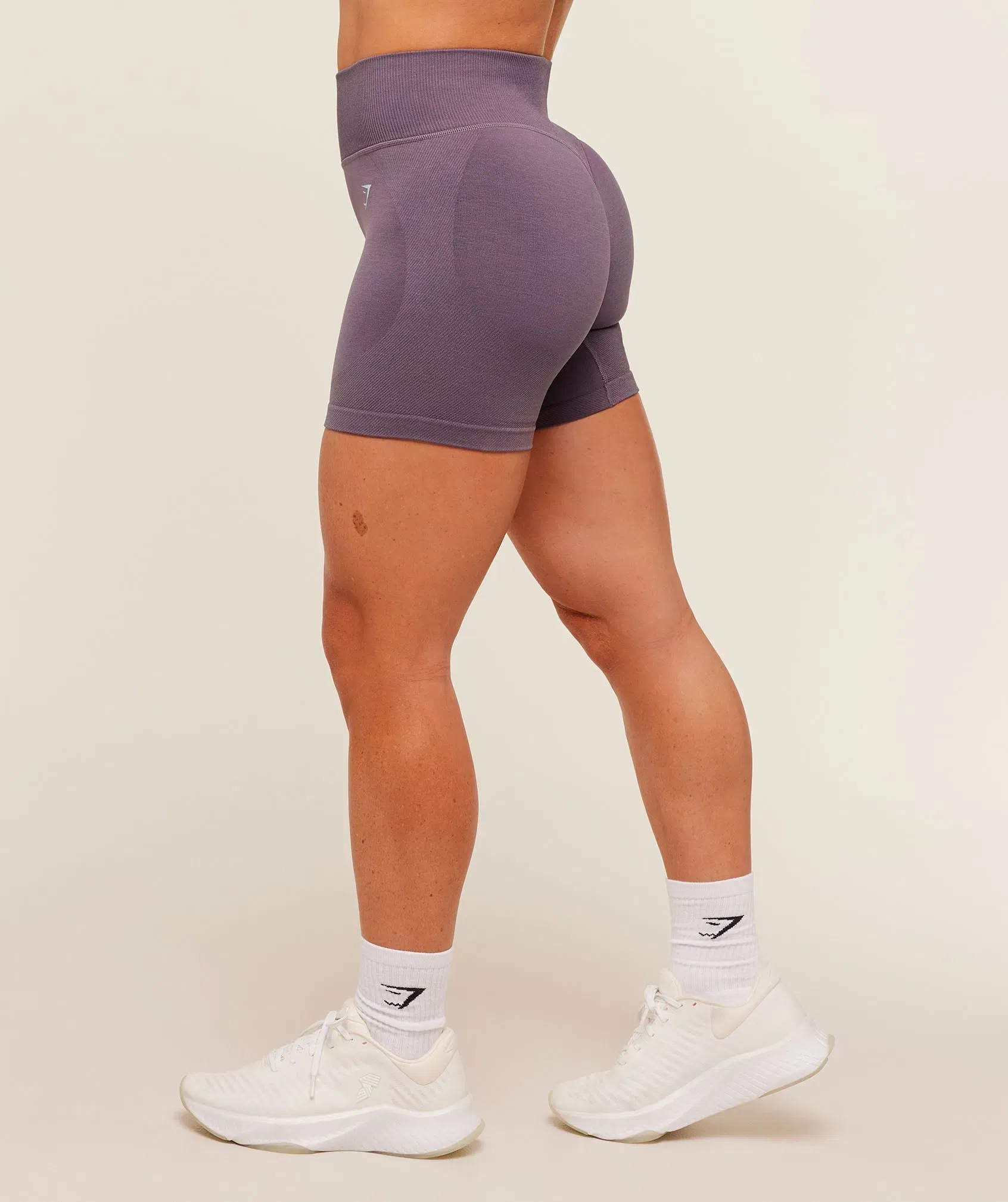 Women's Gymshark Interval Seamless Shorts Dusk Purple