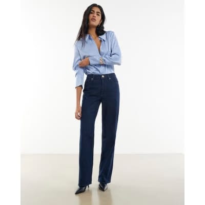 Indigo Relaxed Straight Leg Jeans