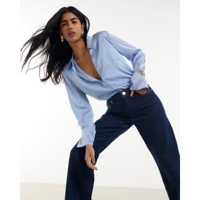 Indigo Relaxed Straight Leg Jeans