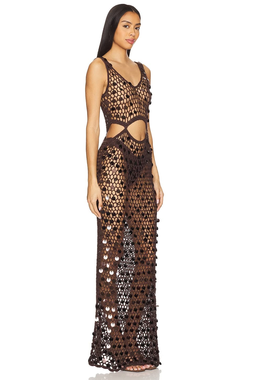 superdown Elena Maxi Dress in Brown