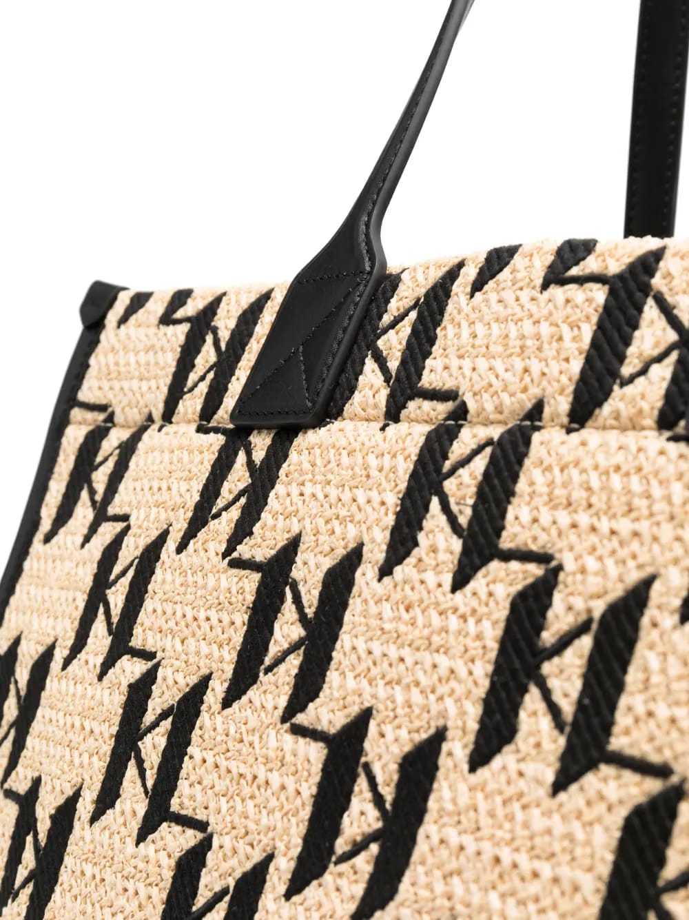 Skuare woven-raffia tote bag