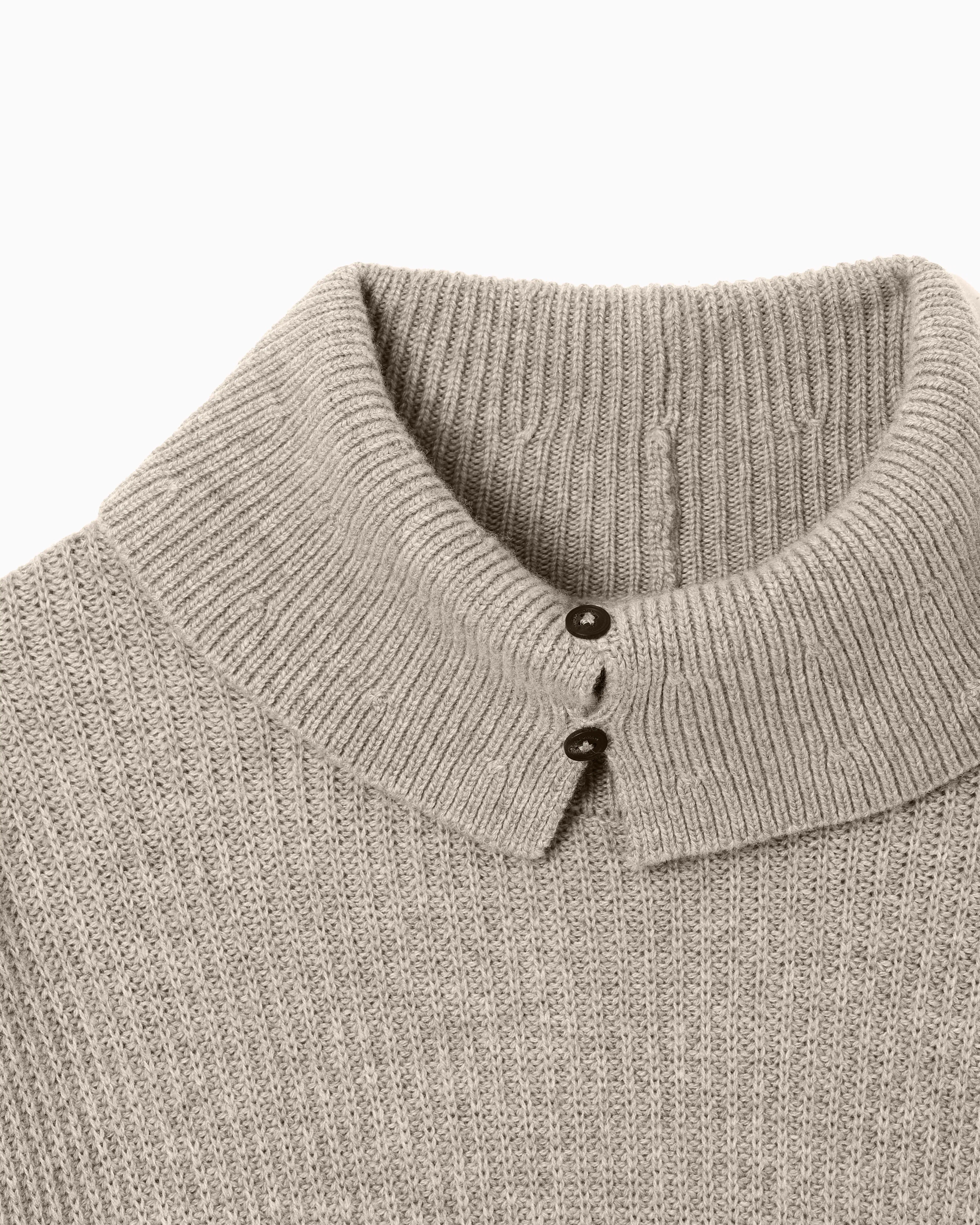 Emporio Armani Turtleneck jumper in virgin wool with a half fisherman’s-rib knit