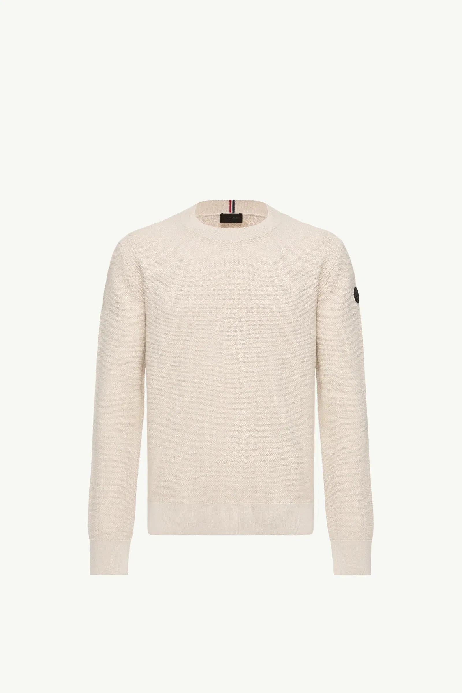 Moncler Cotton Knit Sweater White Ivory White Ivory