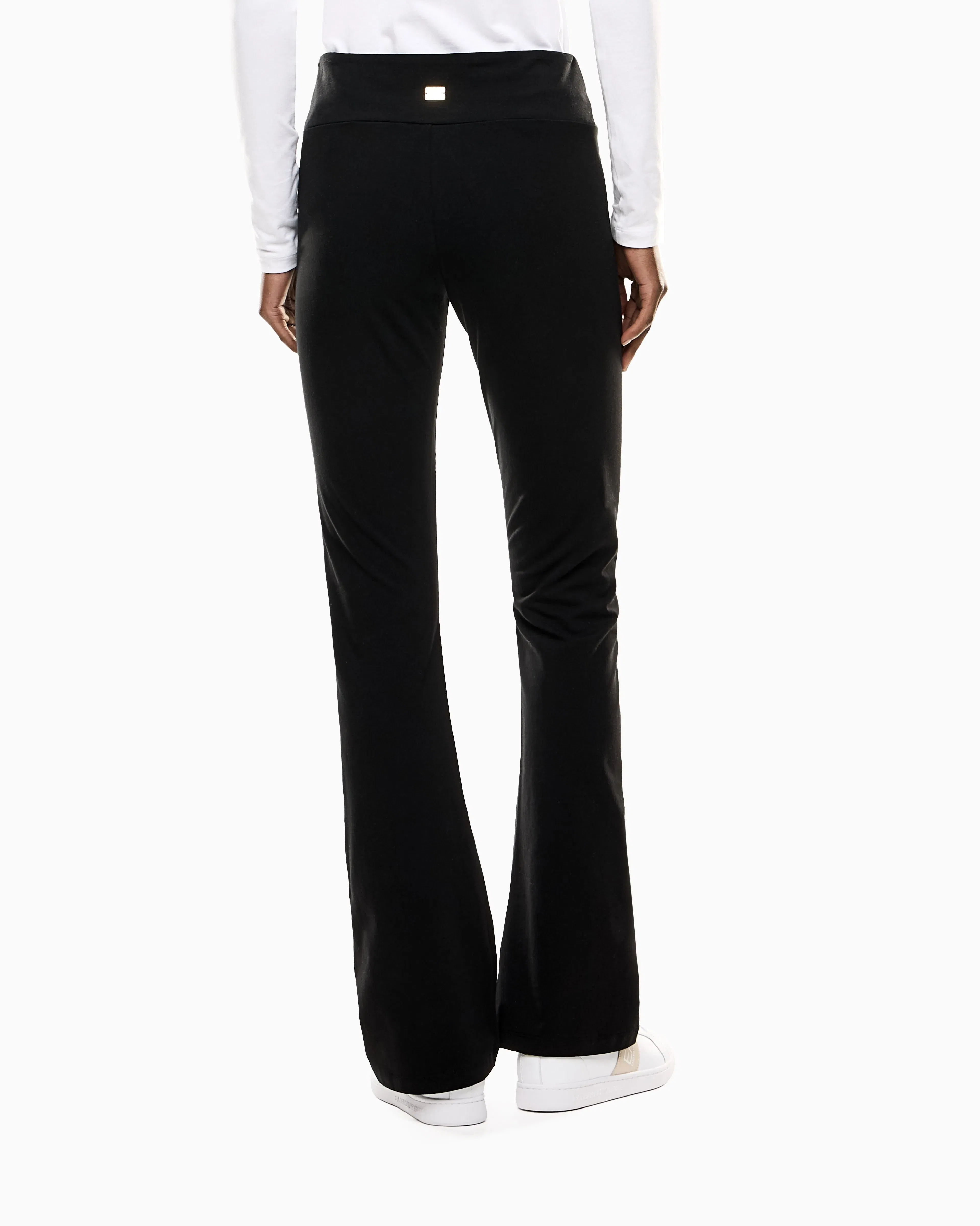 EA7 Stretch leggings with high waist and bootcut fit Core Lady