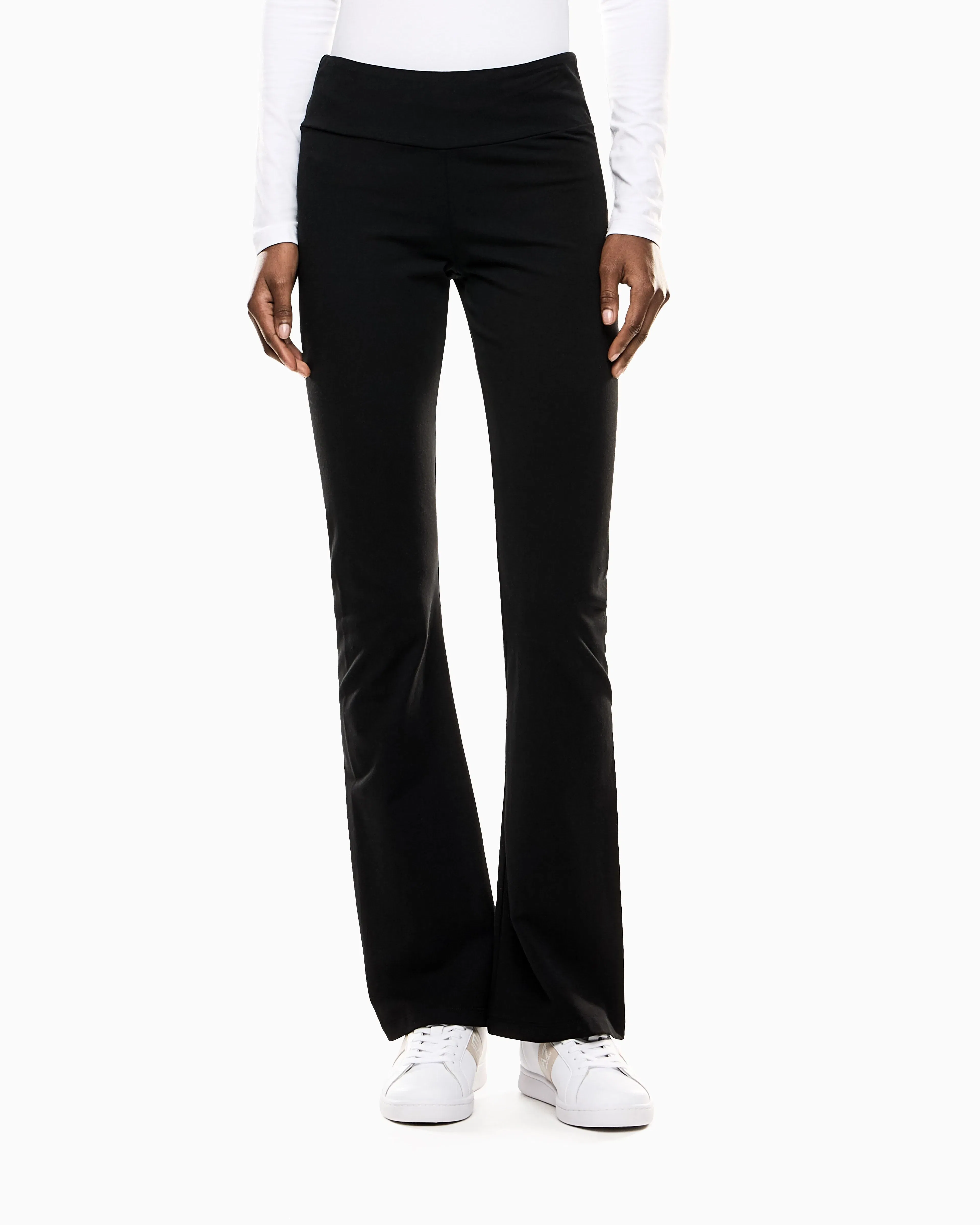 EA7 Stretch leggings with high waist and bootcut fit Core Lady