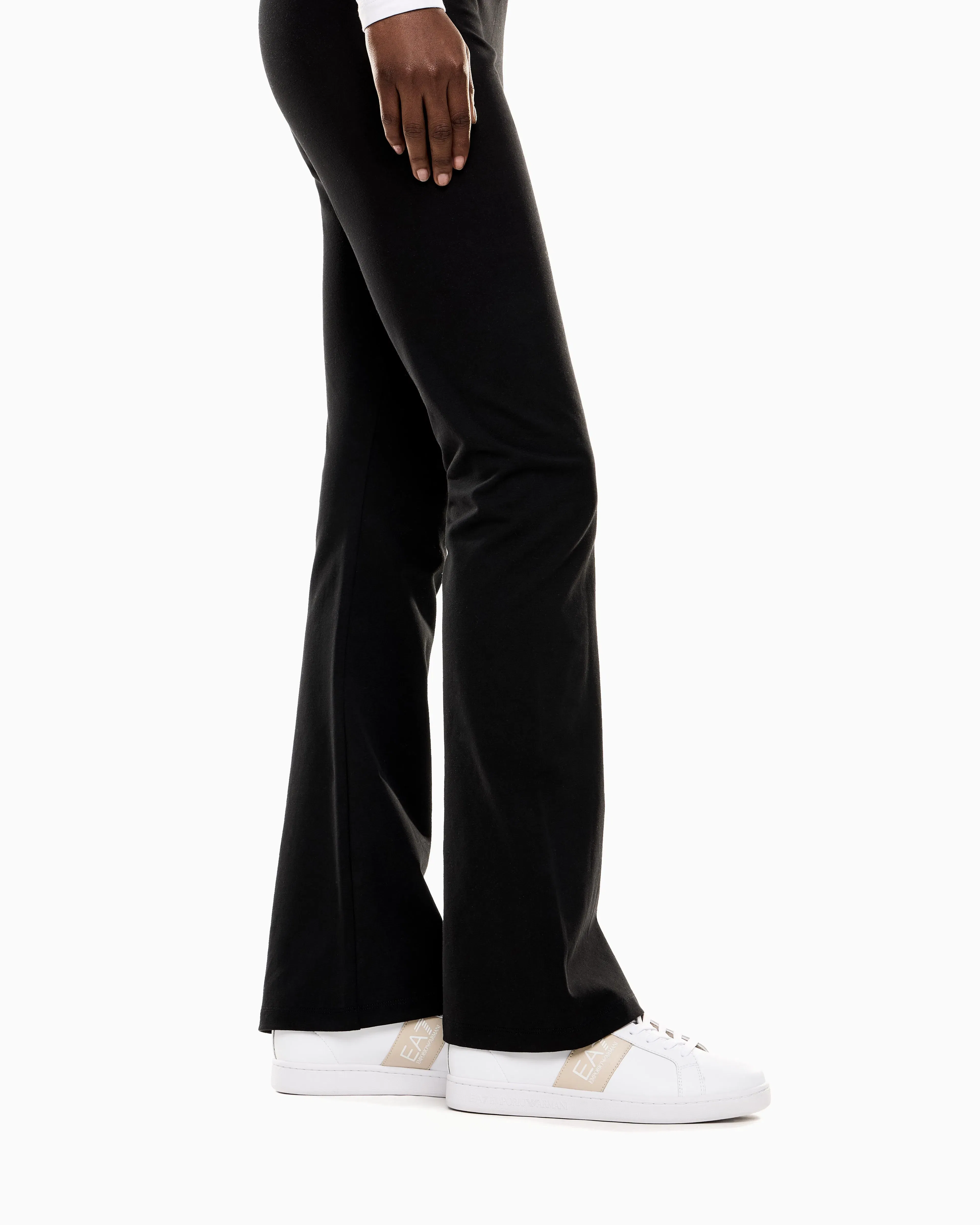 EA7 Stretch leggings with high waist and bootcut fit Core Lady
