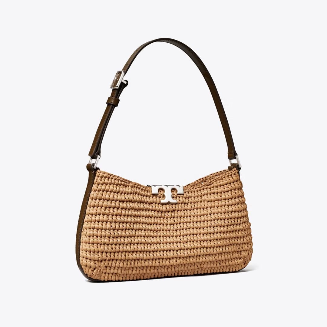 Tory Burch Eleanor Raffia Slim Shoulder Bag Honeycomb