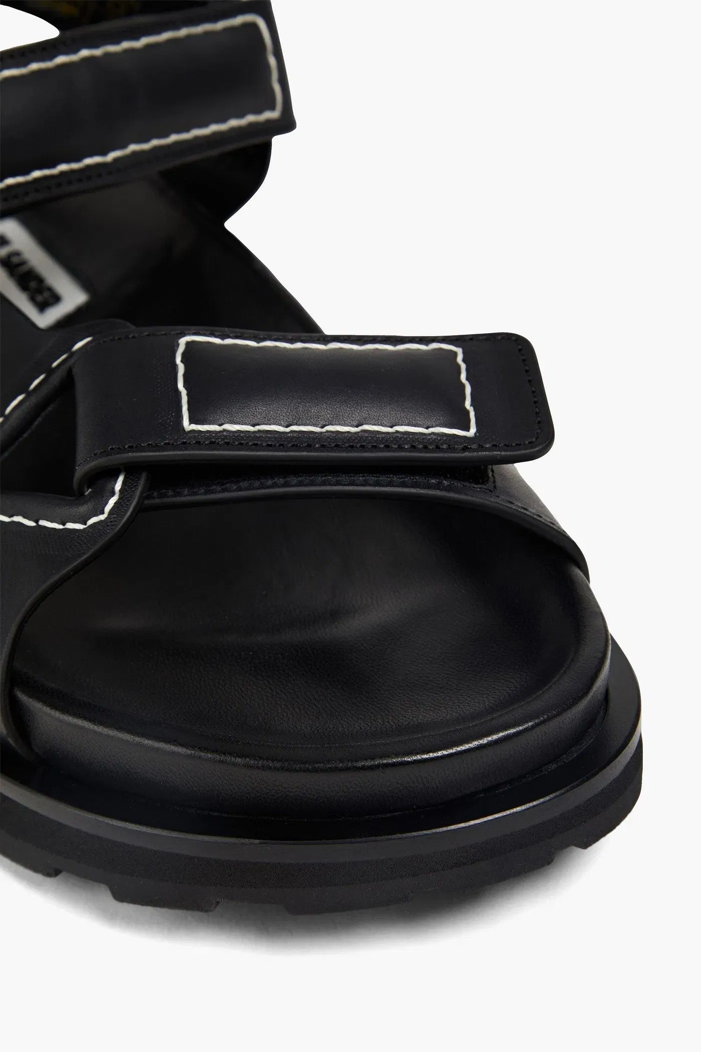 Jil Sander Leather Sandals Black Women's