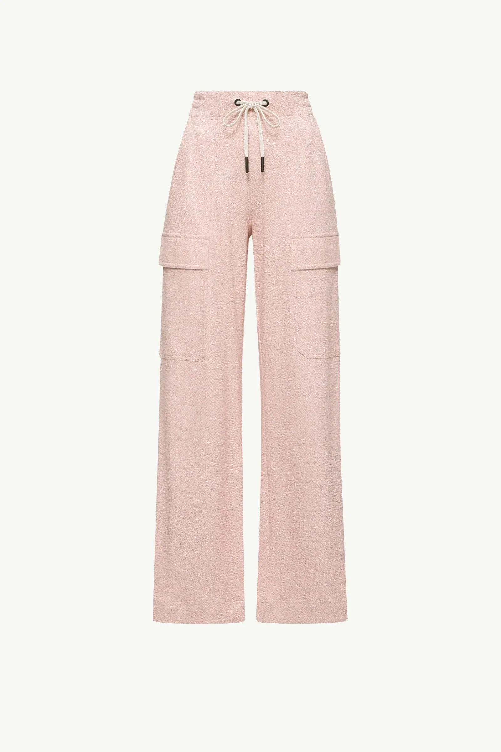 Moncler Linen & Cotton Blend Sweatpants Pink Pink