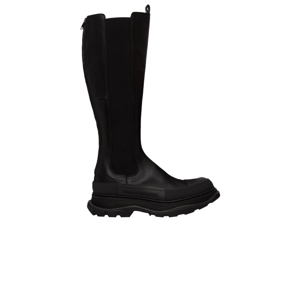 Alexander McQueen Wmns Tread Slick Knee High Boot 'Black'