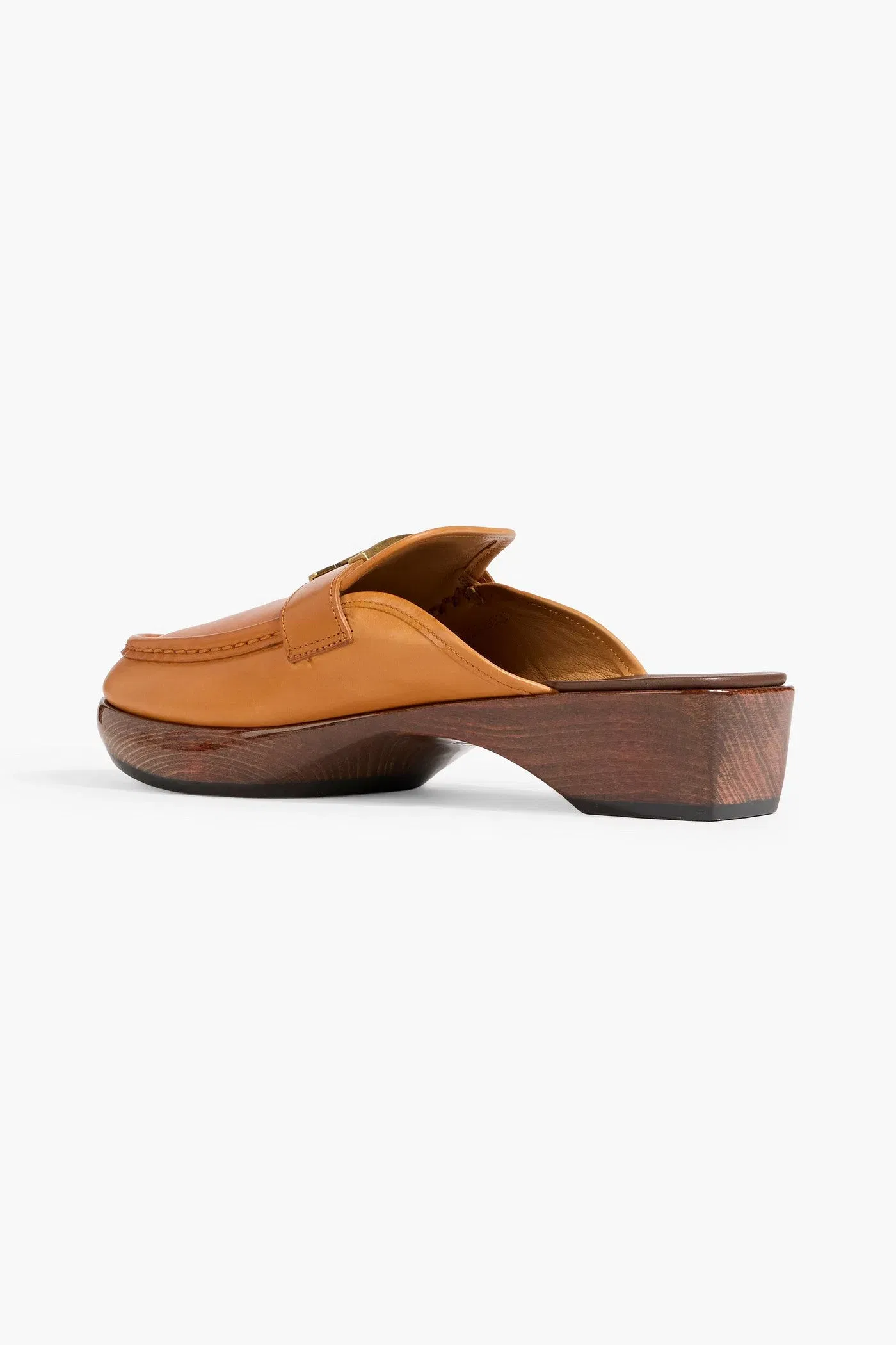Tod's T Timeless Leather Clogs Camel Women's