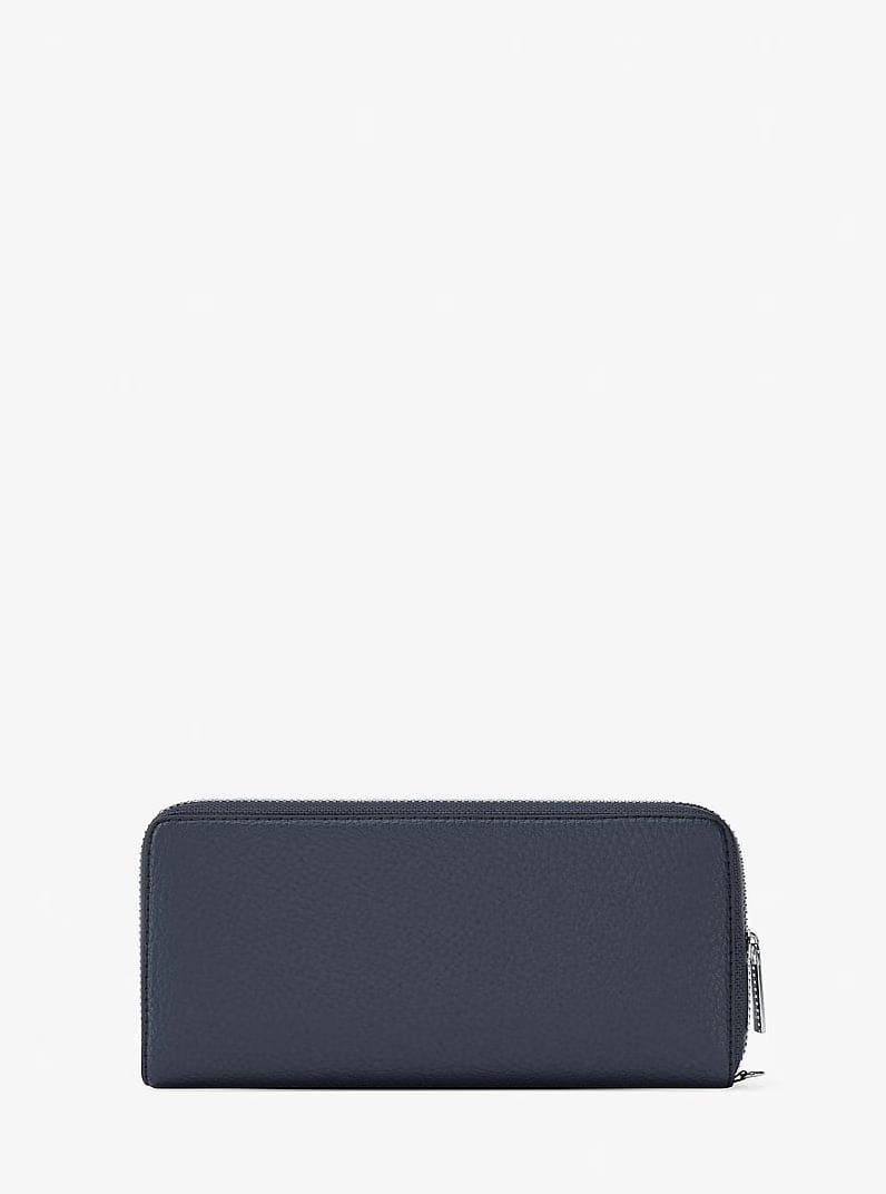 Michael Kors Large Pebbled Leather Continental Wallet Navy