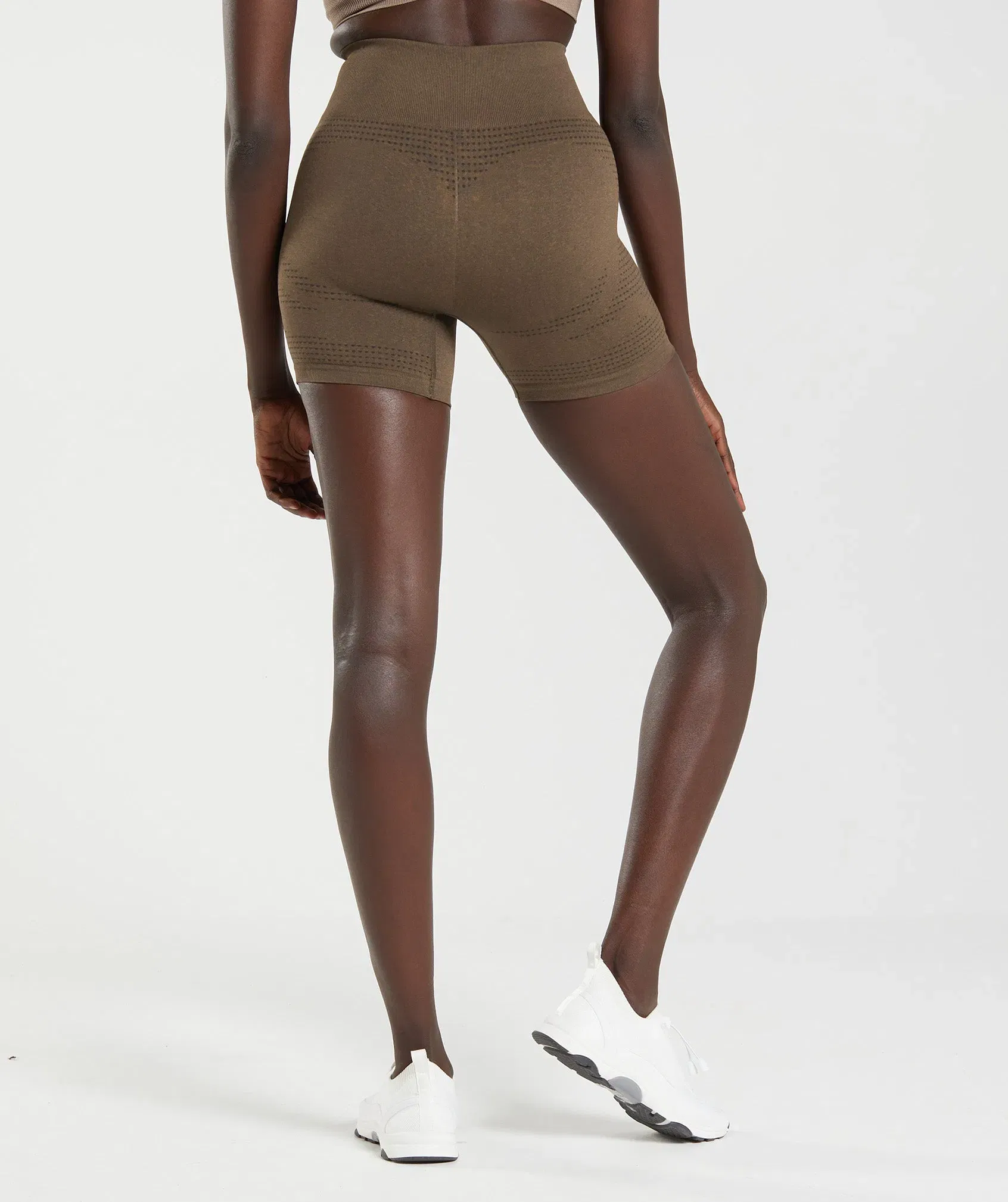 Women's Gymshark Vital Seamless Shorts Espresso Marl