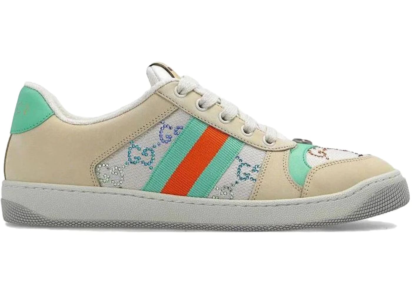 Gucci Screener Gg Crystals Beige Green Orange Womens