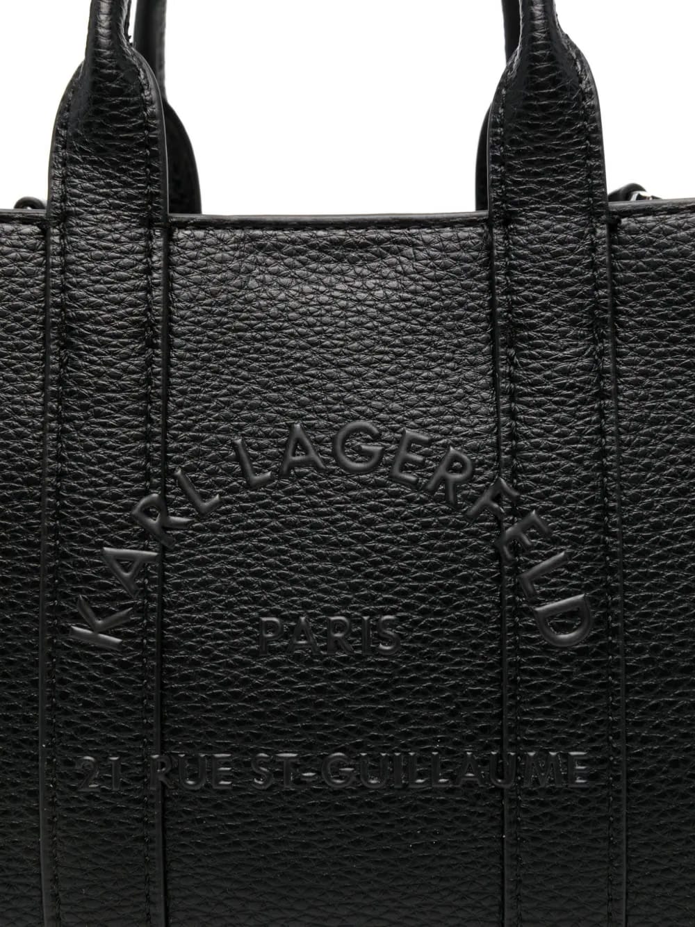 mini logo-embossed tote bag