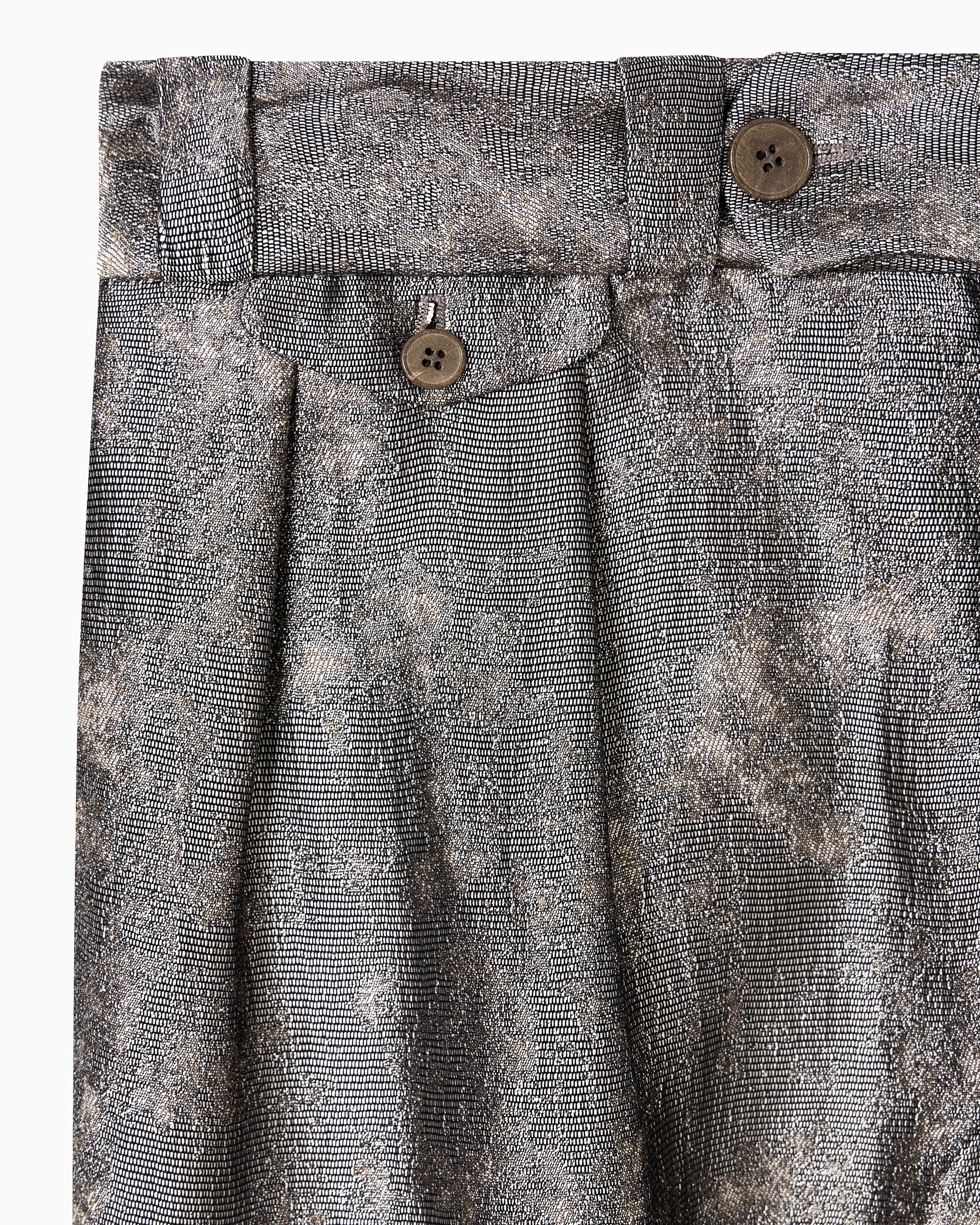 Emporio Armani Palazzo trousers in flowing jacquard fabric