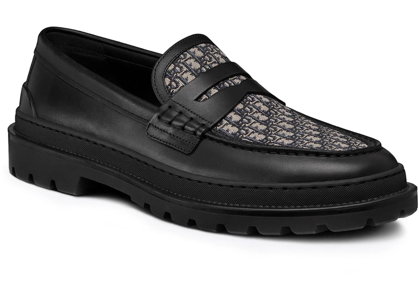 Dior Explorer Loafer Black Beige Black Dior Oblique Jacquard
