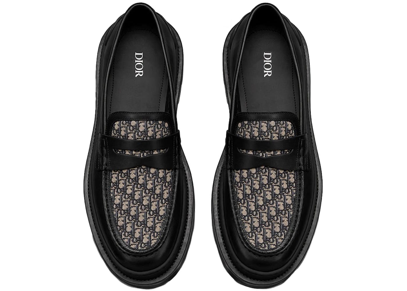 Dior Explorer Loafer Black Beige Black Dior Oblique Jacquard