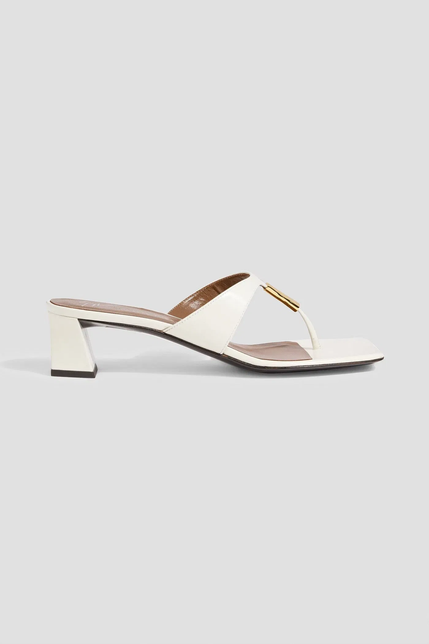 Giuseppe Zanotti Pepita 45 Embellished Leather Mules White Women's