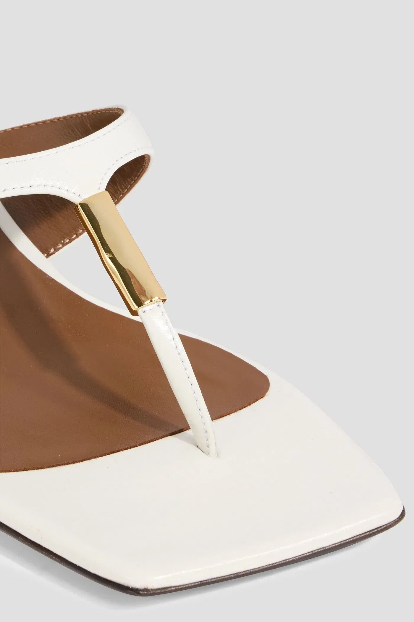 Giuseppe Zanotti Pepita 45 Embellished Leather Mules White Women's