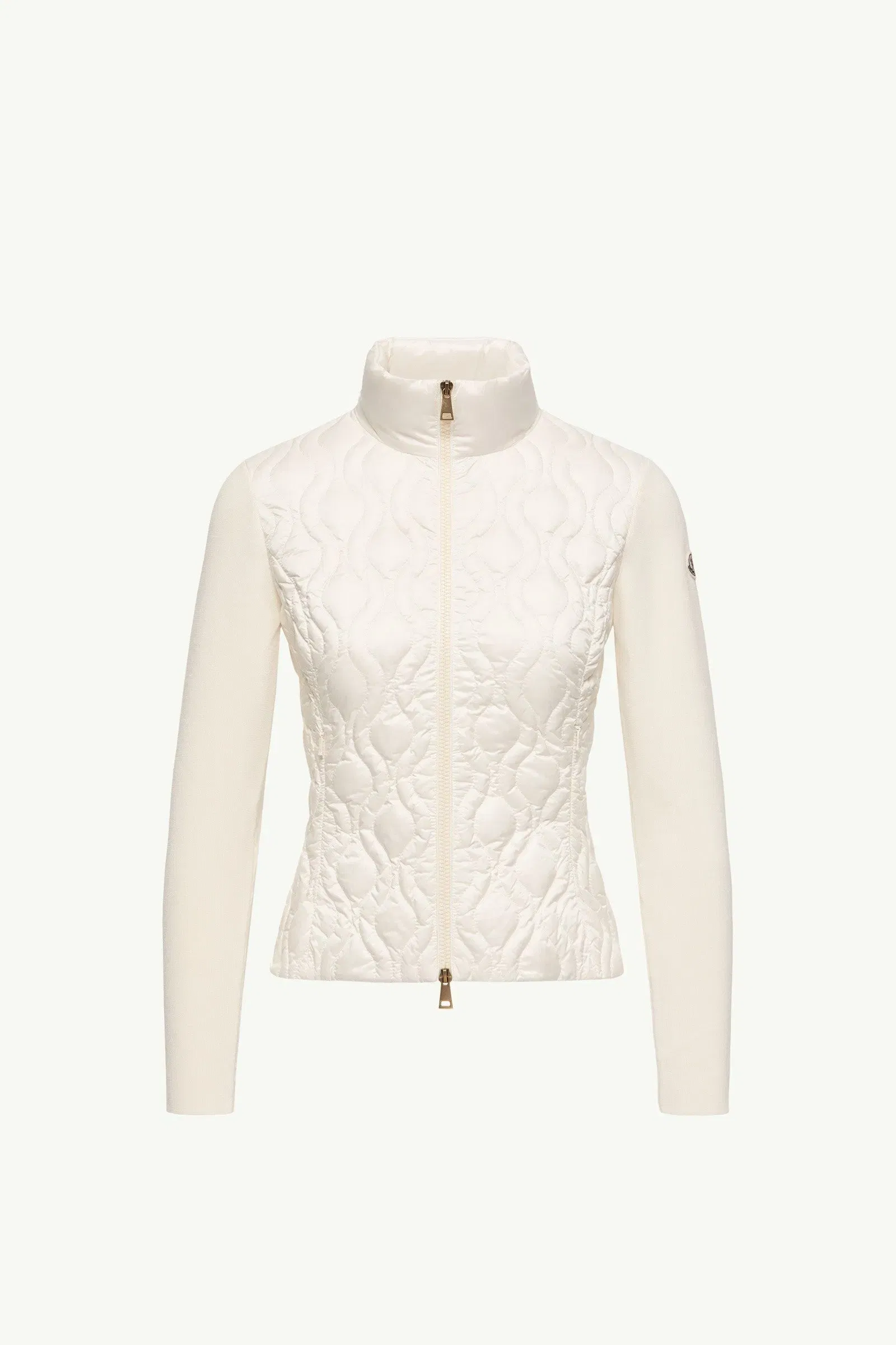 Moncler Cotton Padded Zip-Up Cardigan White White