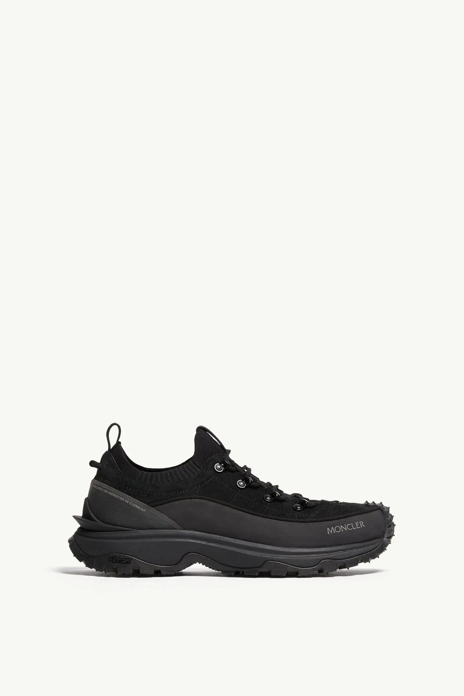 Moncler Trailgrip Lite3 Suede Sneakers Black