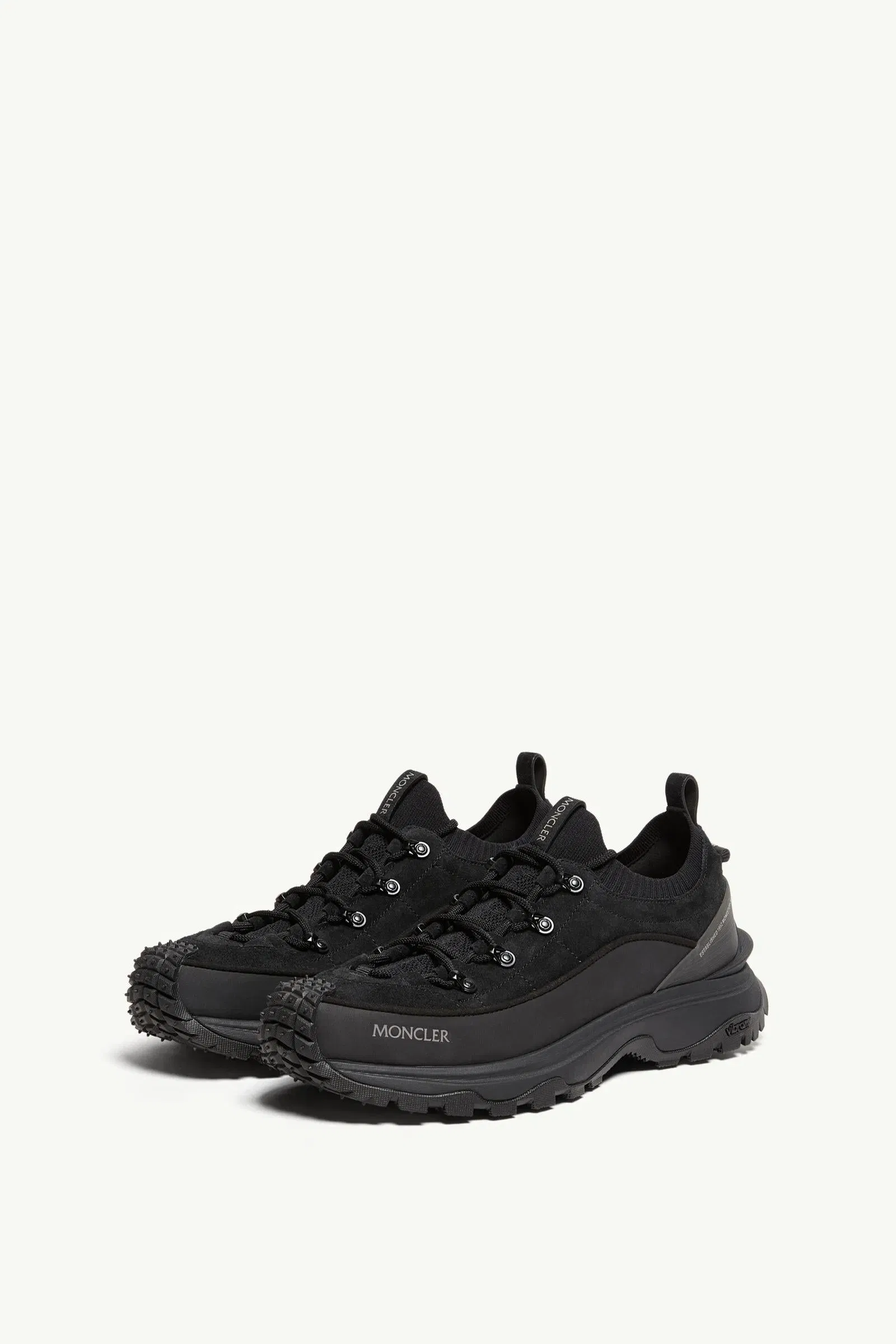 Moncler Trailgrip Lite3 Suede Sneakers Black