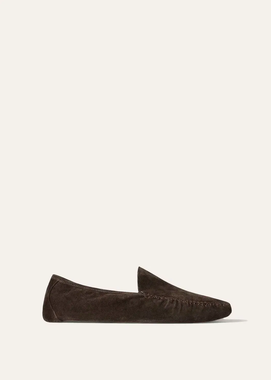 LoroPiana Maurice Slipper Chocolate/Walnut Melange